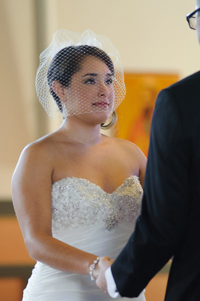 Wedding Photography Capturing Bride with tears during  church ceremony