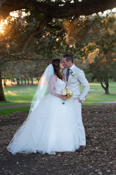 SF Bay Area Bride and Groom pose for Wedding Photography