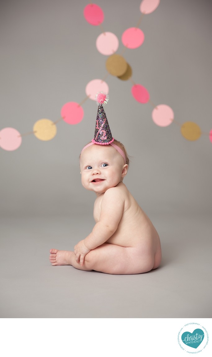 Baby Wearing A Birthday Hat Duval County Jacksonville, FL Baby