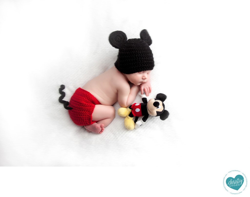 Mickey Mouse Newborn Holding Mickey's Hand JAX Florida 