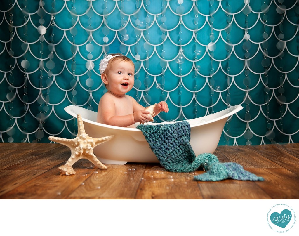 Little Mermaid Themed bath tub Photo Shoot 