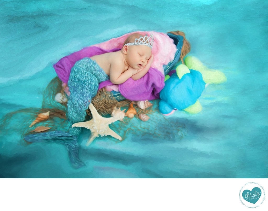 Little Mermaid Newborn Dreamy Photo Shoot 