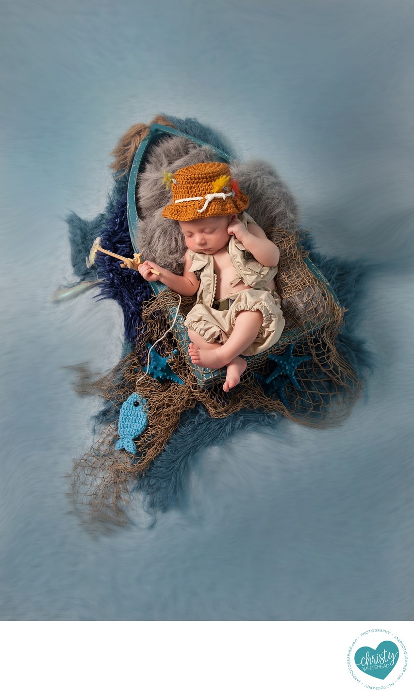 Little Fisherman Newborn Set With Boat, north florida