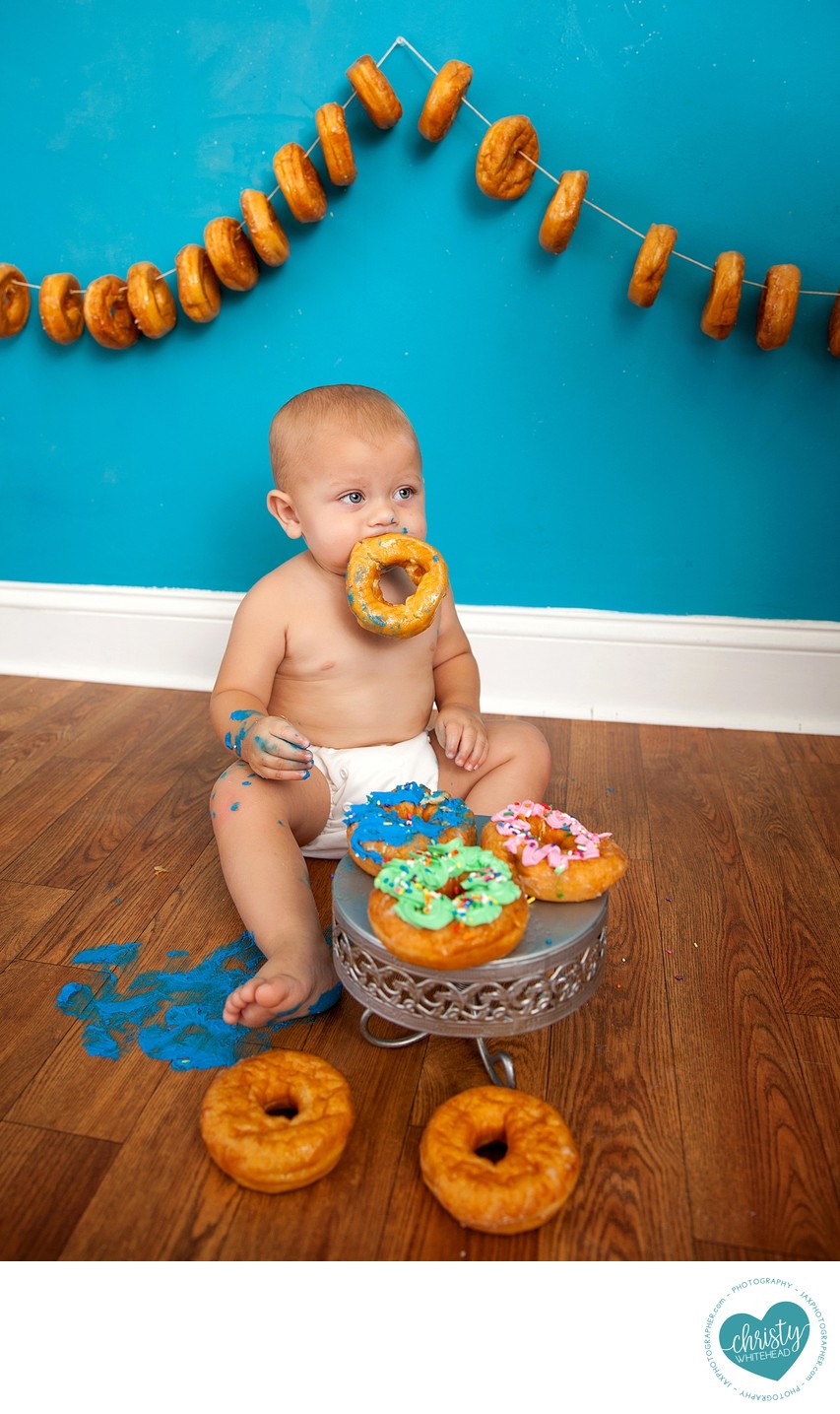 Donut Smash Baby Boy Photography JAX
