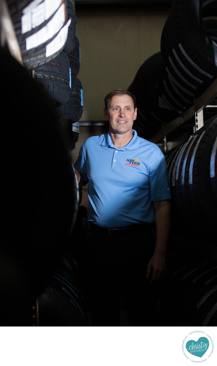 Portrait of a manager on location at Sun Tire