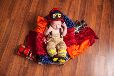 Little Firefighter Newborn Duval County Photography 