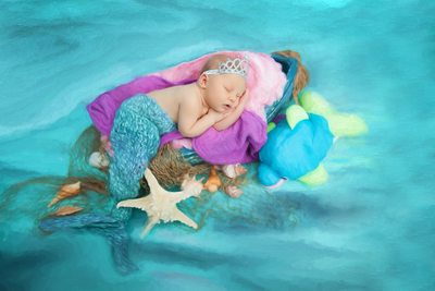 Little Mermaid Newborn Dreamy Photo Shoot 