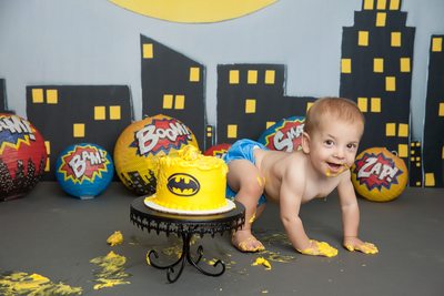 Batman Themed Cake Smash Christy Whitehead 