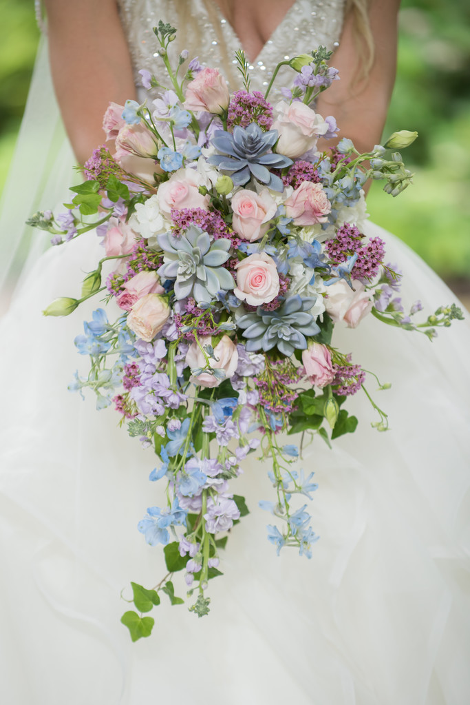 Bride Bouquet Pink Blue Purple Gorgeous - Home