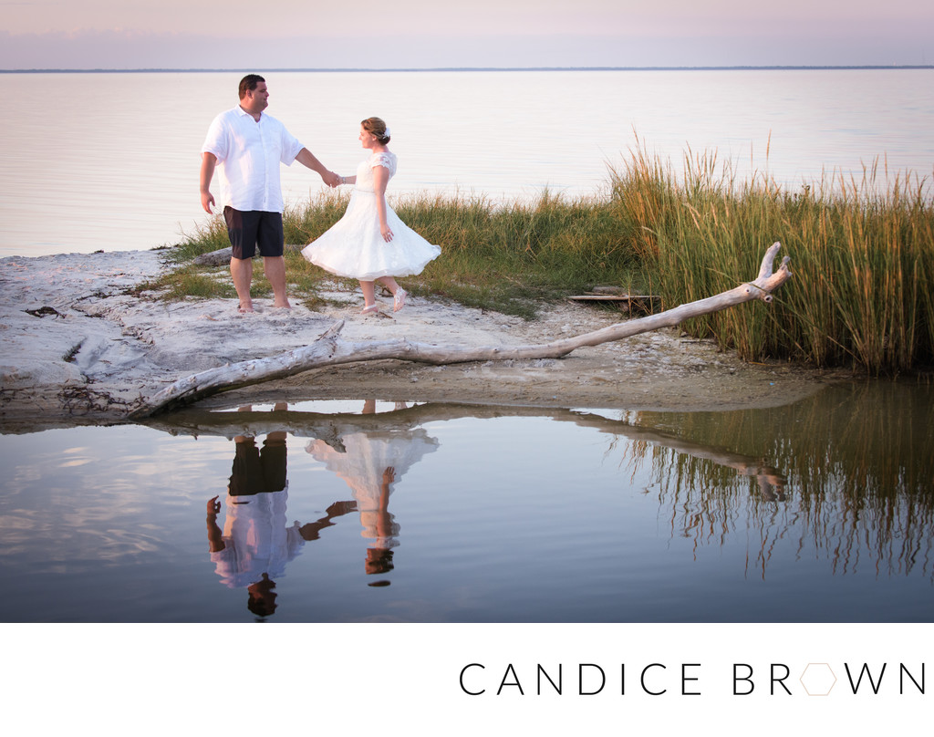 Bride and Groom Dance at Beach Wedding - Orange Beach