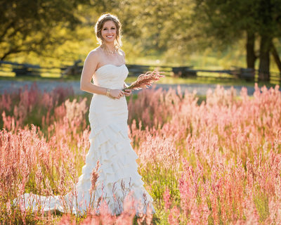 Fairhope AL Bride in Field - Bridal Portraits