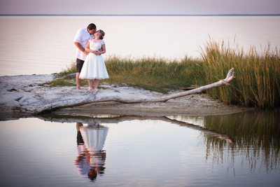 Newlyweds on Beach- Orange Beach Wedding Photographer
