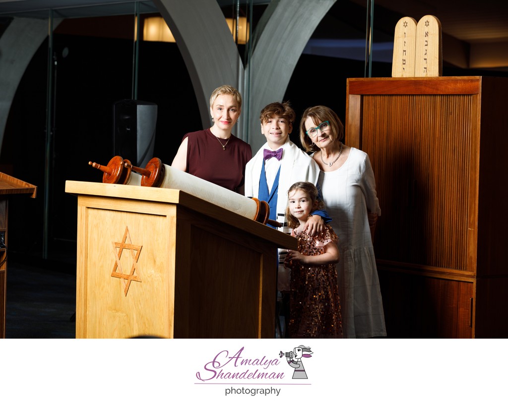 Family Portrait in a Synagogue with Torah