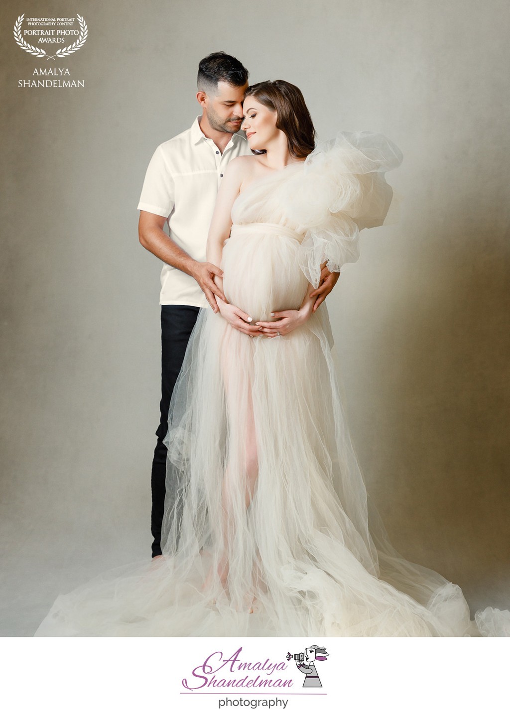 Husband and Wife Maternity Portrait - Capturing the Joy of Expecting Together