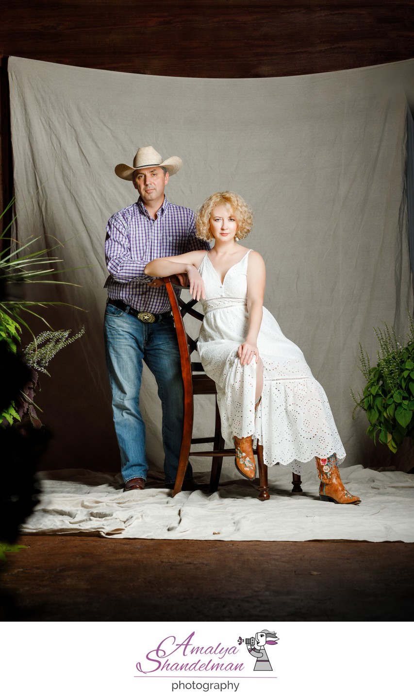 Portrait of Man and Woman in Texas