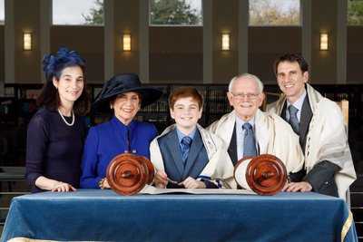 Bar Mitzvah Portrait with Parents and Grandparents