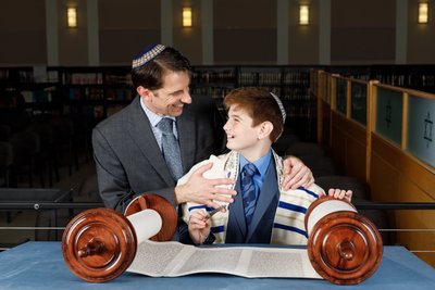 Father and Son Bar Mitzvah Portrait