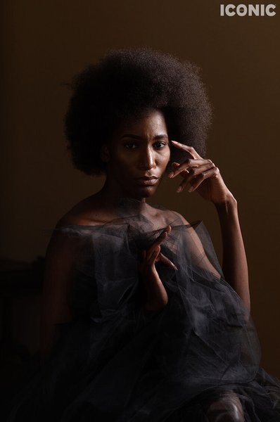 Awarded Fine-art Portrait of a black woman with beautiful hands