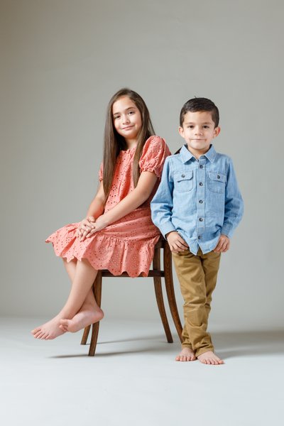 Portrait of sister and brother
