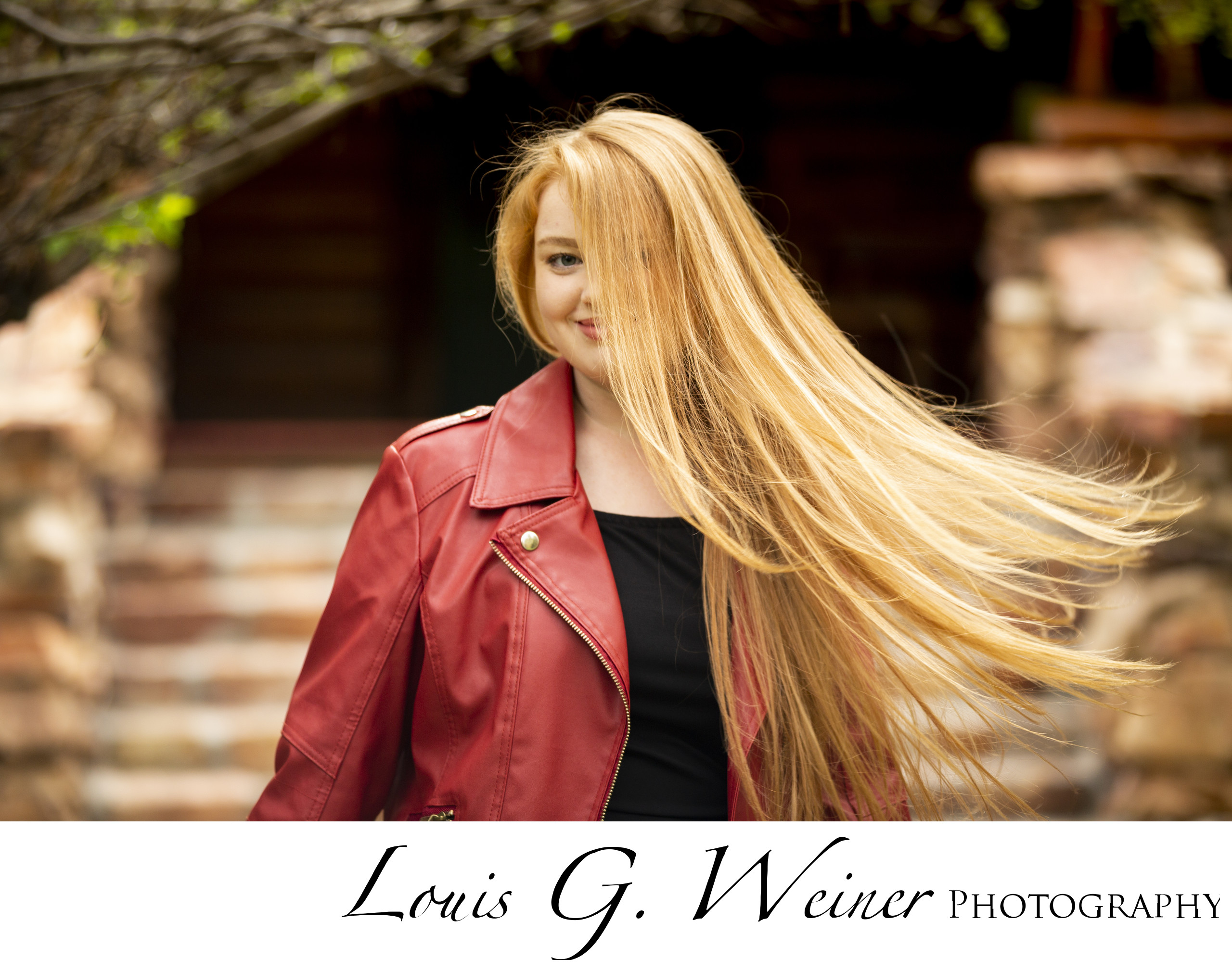 Redhead With Motion High School Female Senior Portraits High School Seniors Louis G Weiner