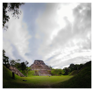 Mayan pyramid at Xunantunich, Belize Travel Photography