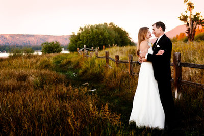 Wedding photography, couple portrait. Big bear lake Ca.