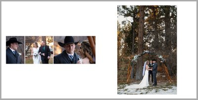 Wedding photography album, Big Bear, CA