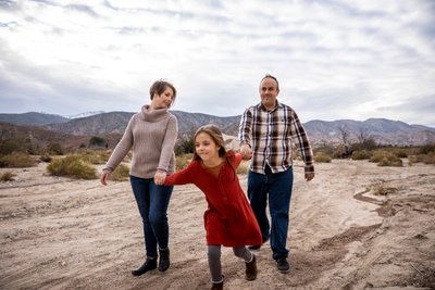 Fun lifestyle Desert family portraits