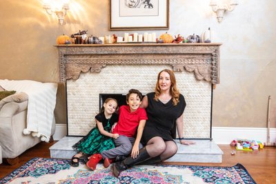 Family Portraits in historic home, Redlands, CA.