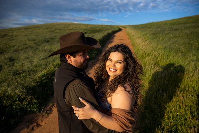 Engagement session in Riverside CA open fields