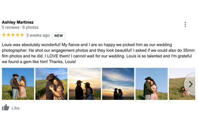 Engagement photography session Review