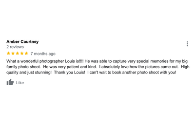 Family Portrait review of Louis G Weiner Photography