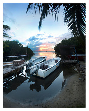Caye Caulker boat dock in Belize, Travel Photography