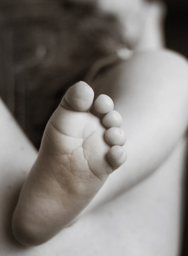 Child's foot photograph, Chino photography