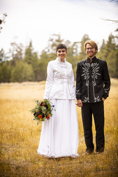 Rustic Wedding at Gold Mountain Manor with modern fashion clothing