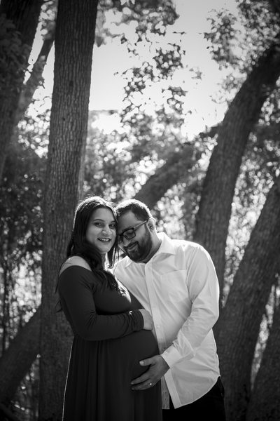Happy couple for Maternity portraits with Weiner Photography
