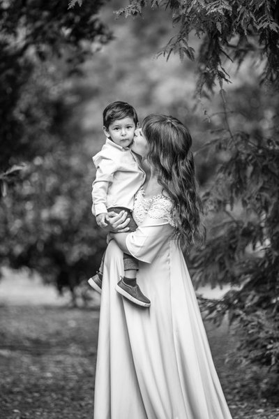 Mother and Son at Maternity portrait session