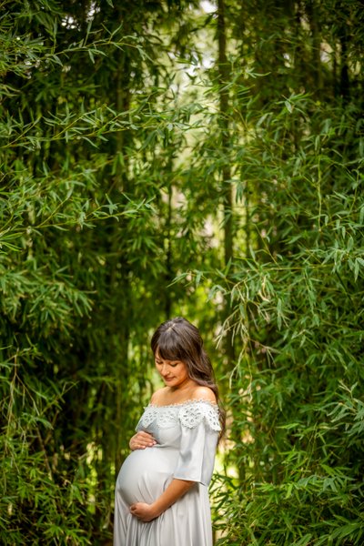 Pregnant Mother in Bamboo Forest
