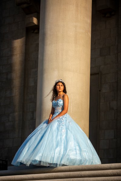 Quinceanera Photography In Blue Dress