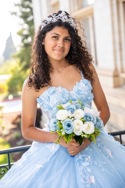Quinceanera Photography Beautiful Youth in Blue dress