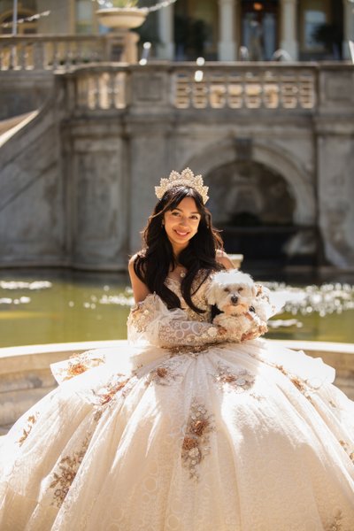 Kimberly Crest Quinceanera with sweet dog