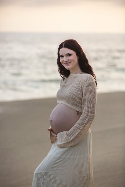 Beautiful Motber to be Maternity Beach Photography 