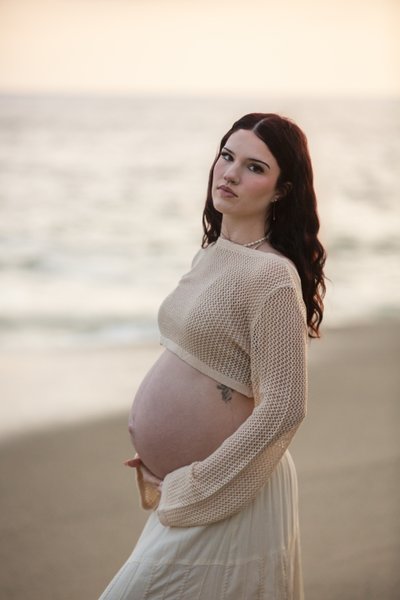 Sunset Maternity Photography at Laguna Beach, CA