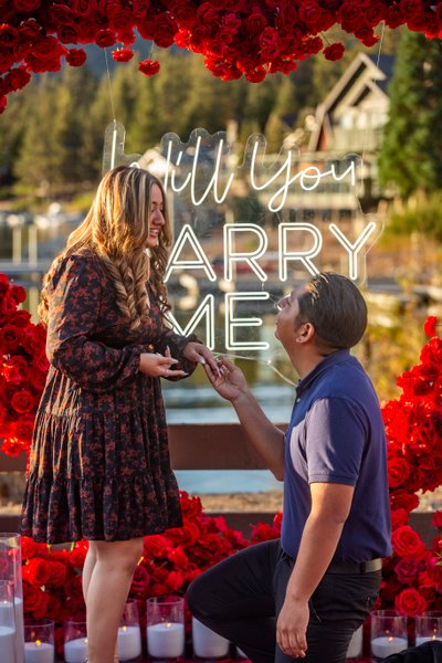 Surprise proposal / engagemnet in Big Bear Lake, CA