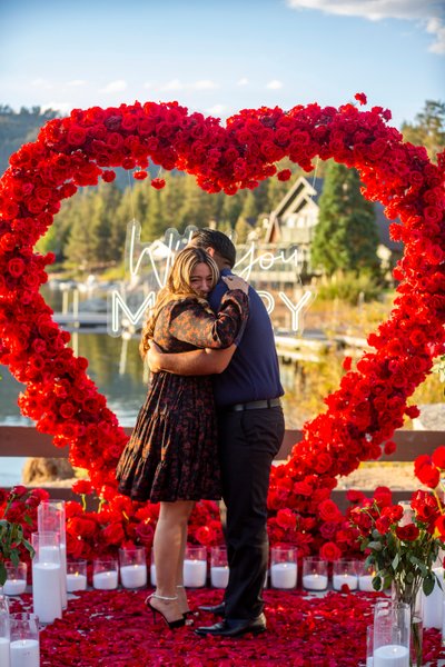 Surprise proposal / engagemnet in Big Bear Lake, CA