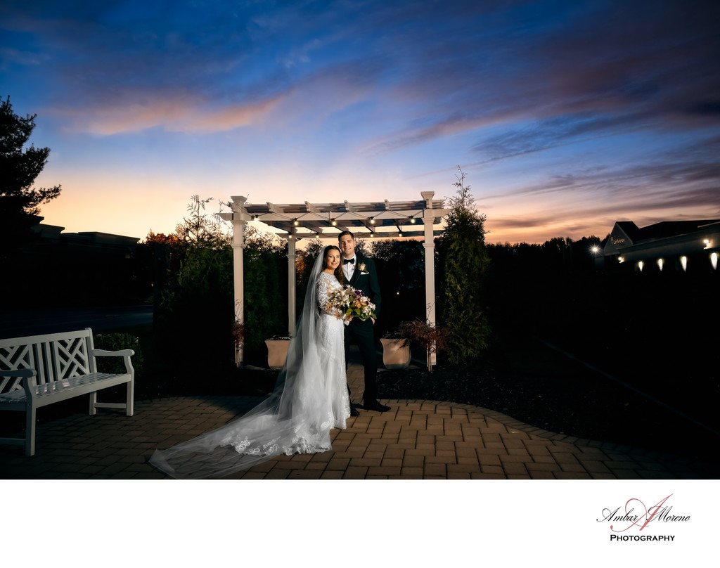 Windsor Ballroom Sunset with the bride and groom