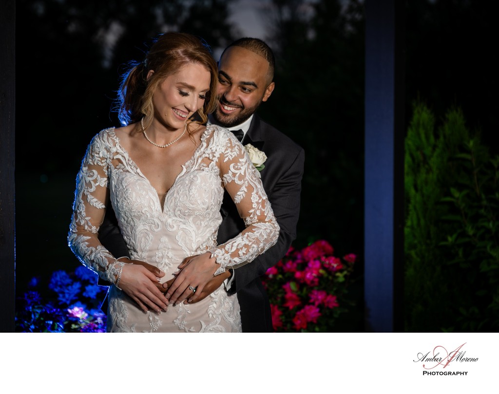 Bogeys wedding - Enjoying a playful moment between Bride and groom