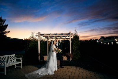 Windsor Ballroom Sunset with the bride and groom