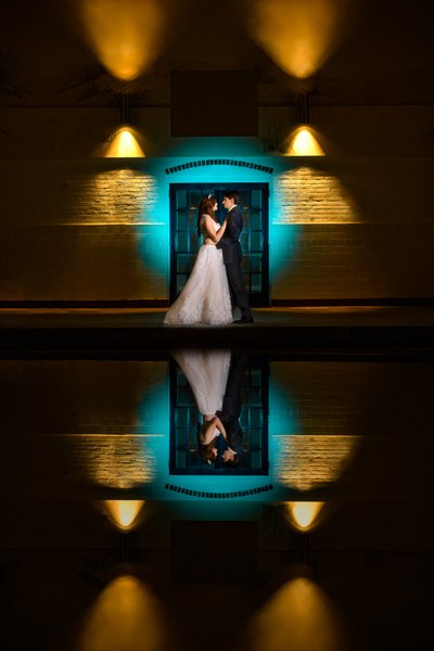 Seaview Hotel Wedding | Reflection of Bride & Groom