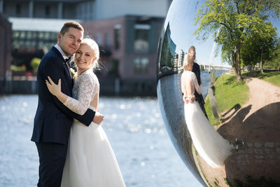 Bryllupsbilder ved kula i Drammen, fotograf Jørn Beheim